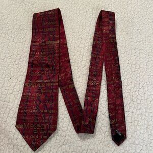 Mens FREE MAN Apparel Silk Tie Christian Religion God Religious Jesus Church